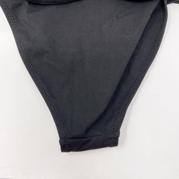 Derek Lam 10 Crosby High Waist Knot Front Bikini Bottom Black Small S Swimsuit - Picture 8 of 12